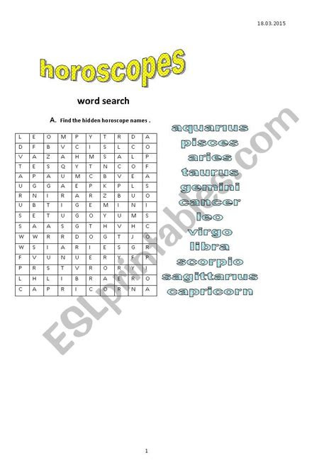  horoscope word search signs of zodiac esl worksheet by erdogan149