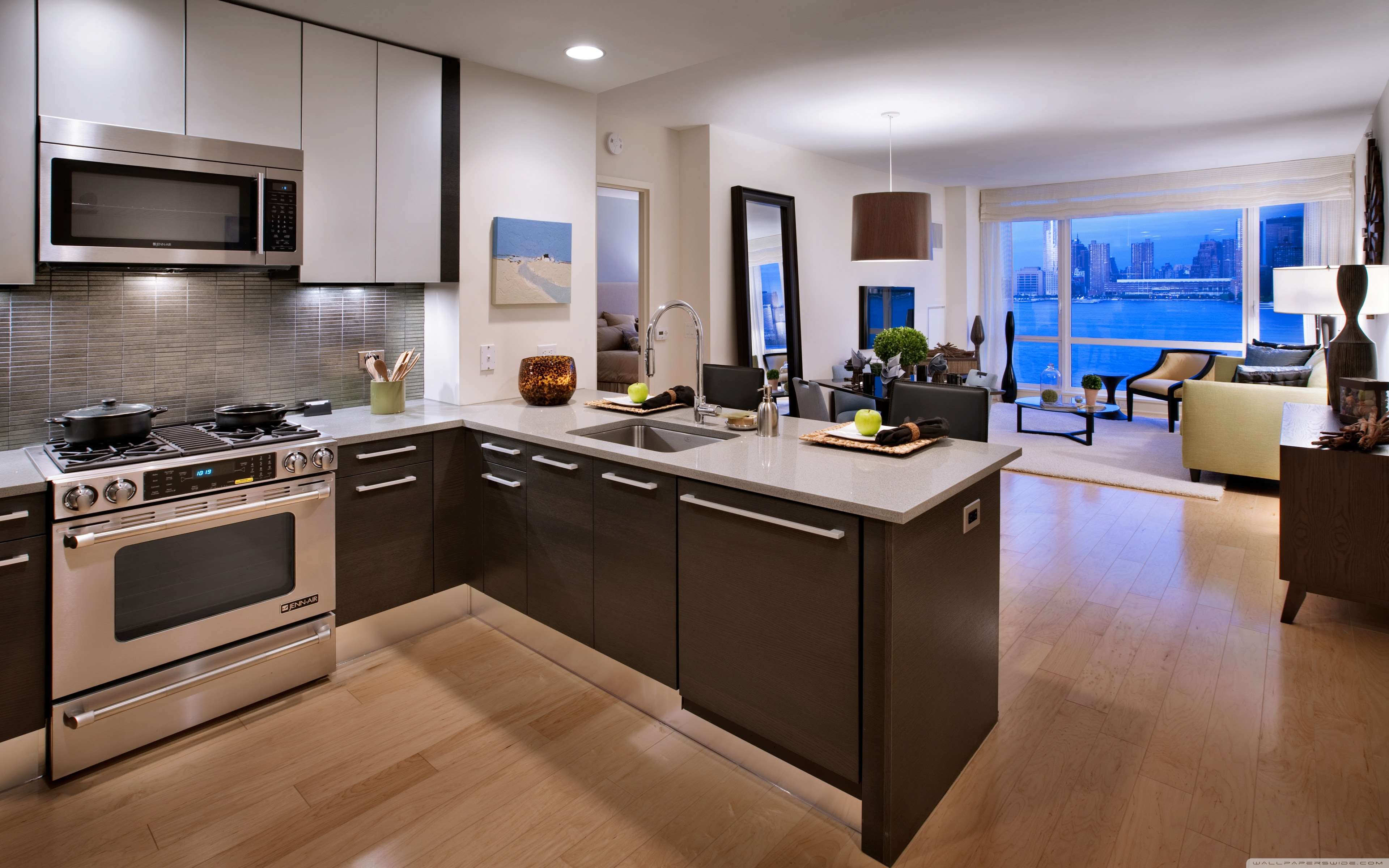 Modern Kitchen 4K HD Desktop Wallpaper For 4K Ultra HD TV