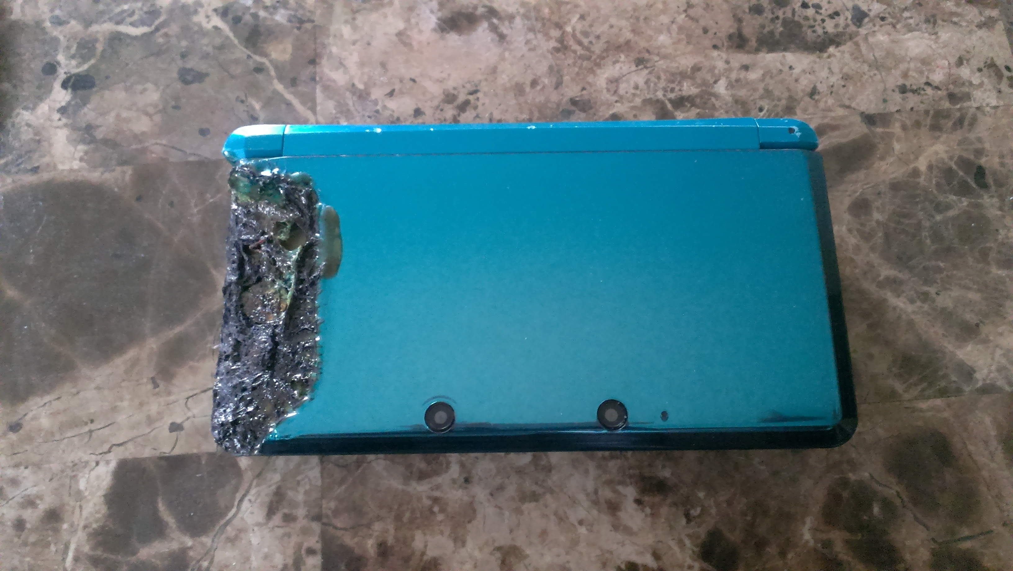 nintendo 3ds burned indestructible