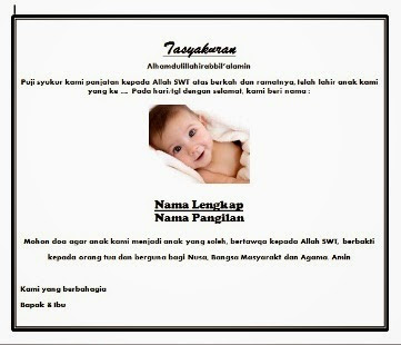 contoh kata kata walimatul khitan