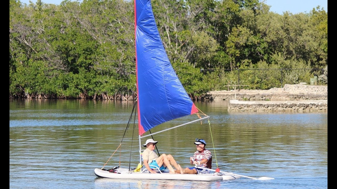 Inflatable Sail Catamaran Paddle Board Combo. Patent 