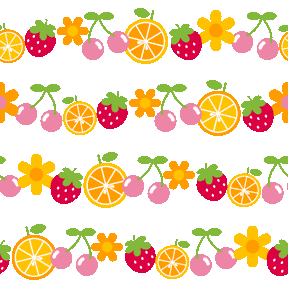 オレンジ サクランボ ストロベリー No 468 フルーツボーダーの壁紙用イラスト 条件付フリー素材集 スマホなど携帯電話対応