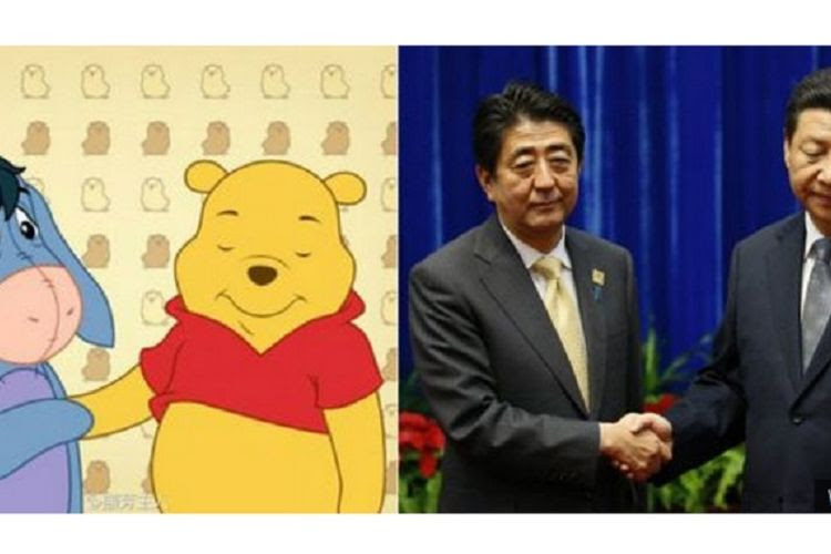 Meme Presiden China, XI Jinping, disandingkan dengan Winnie the Pooh.