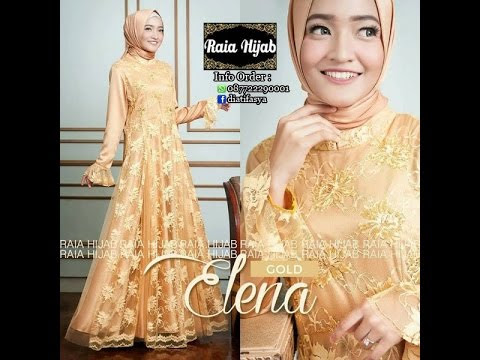 Model gamis brokat modern untuk remaja