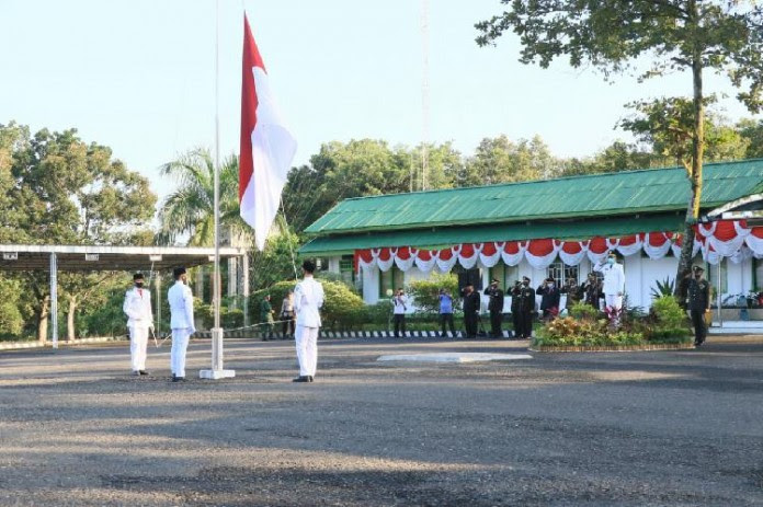 Pemkab PALI Peringati HUT Ke-75 RI Dengan Standar Protokol Kesehatan