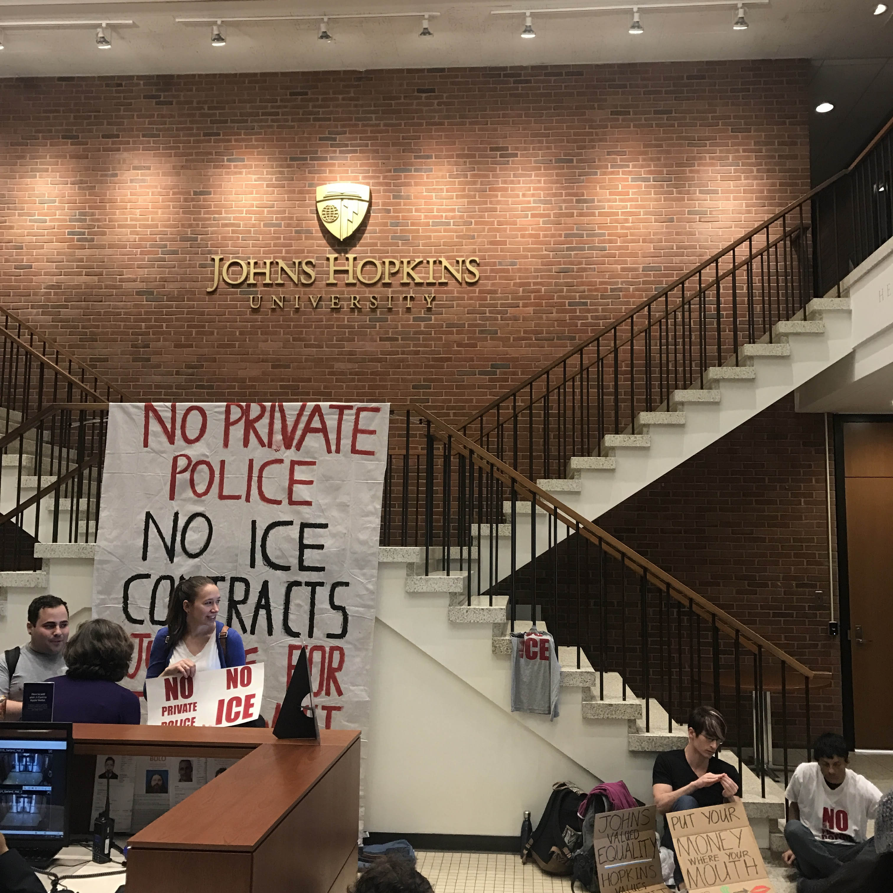 Keep On Pushing Student Sit In Opposes Militarization Of Johns Hopkins - pizza booty shorts roblox