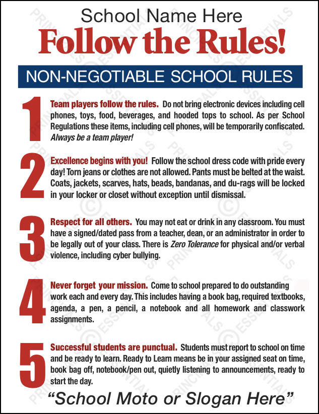 Custom Follow The Rules Poster