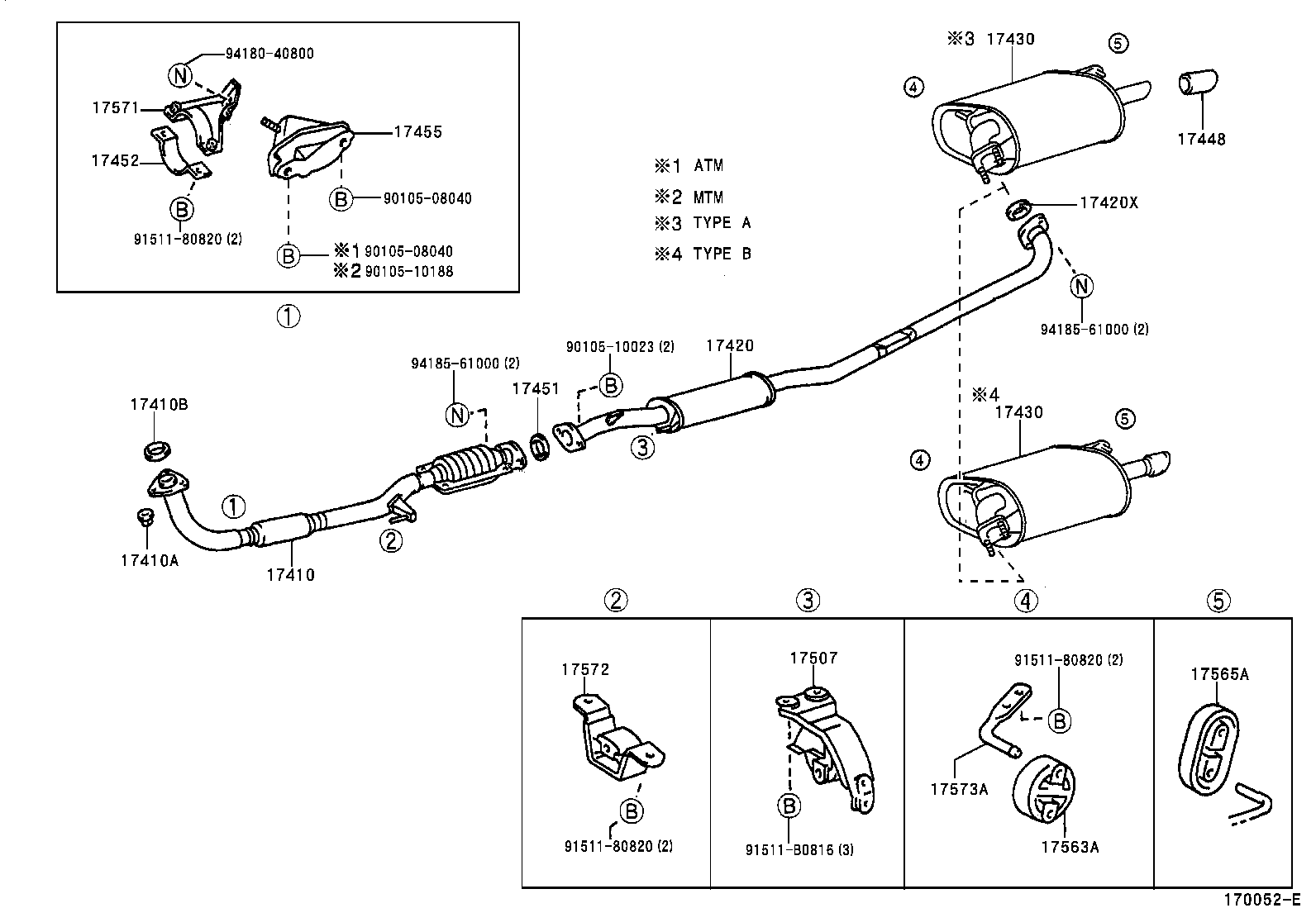 TOYOTA CAMRYSXV20L-AEMDKK - TOOL-ENGINE-FUEL - EXHAUST PIPE ...