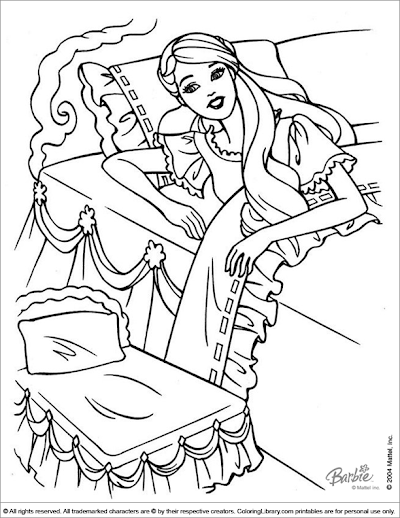 Bed Coloring Page