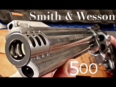 VIDEO : 500 s&w magnum - preview - the ultimate big gun - www.smith-wesson.com/ • most powerful productionwww.smith-wesson.com/ • most powerful productionrevolverin the world today • massive .500 s&w magnum® cartridge - 2600 ft ...