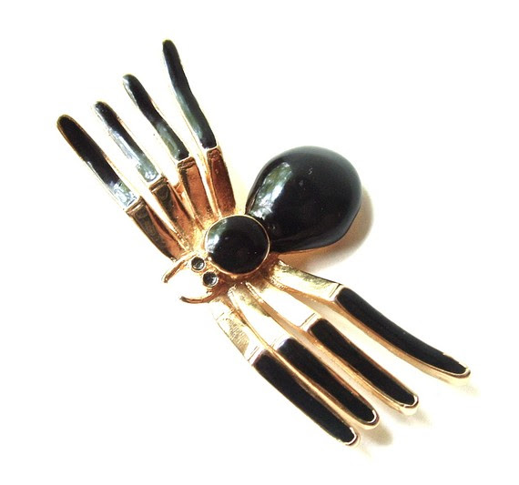 Vintage Brooch Black Widow Style : Biological Science ...