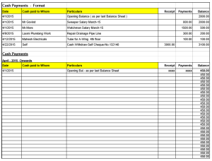 Housing Society Monthly Maintenance Bill Format In Excel ...