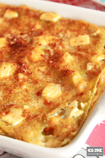 Lasagne con zucca e feta