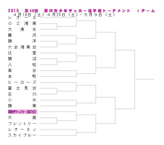 新林サッカー友の会応援ホームページ