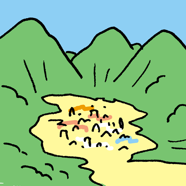 山間部のイラスト かわいいフリー素材が無料のイラストレイン