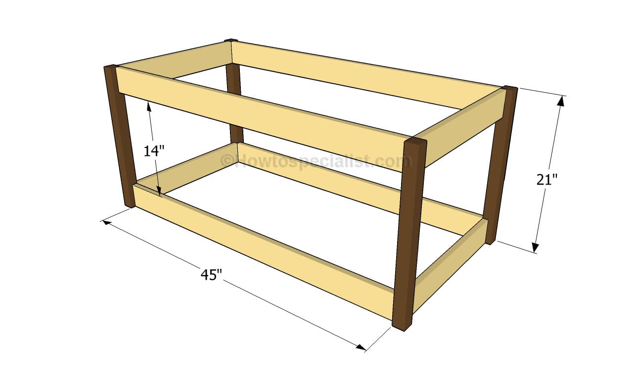Building the frame of the toy box