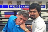 Antes de superluta, Pacquiao brinca e acerta "soco" em Sylvester Stallone 