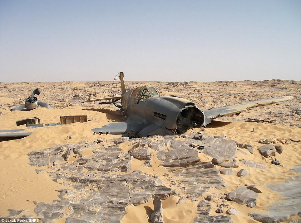 The derelict Kittyhawk in the Sahara
