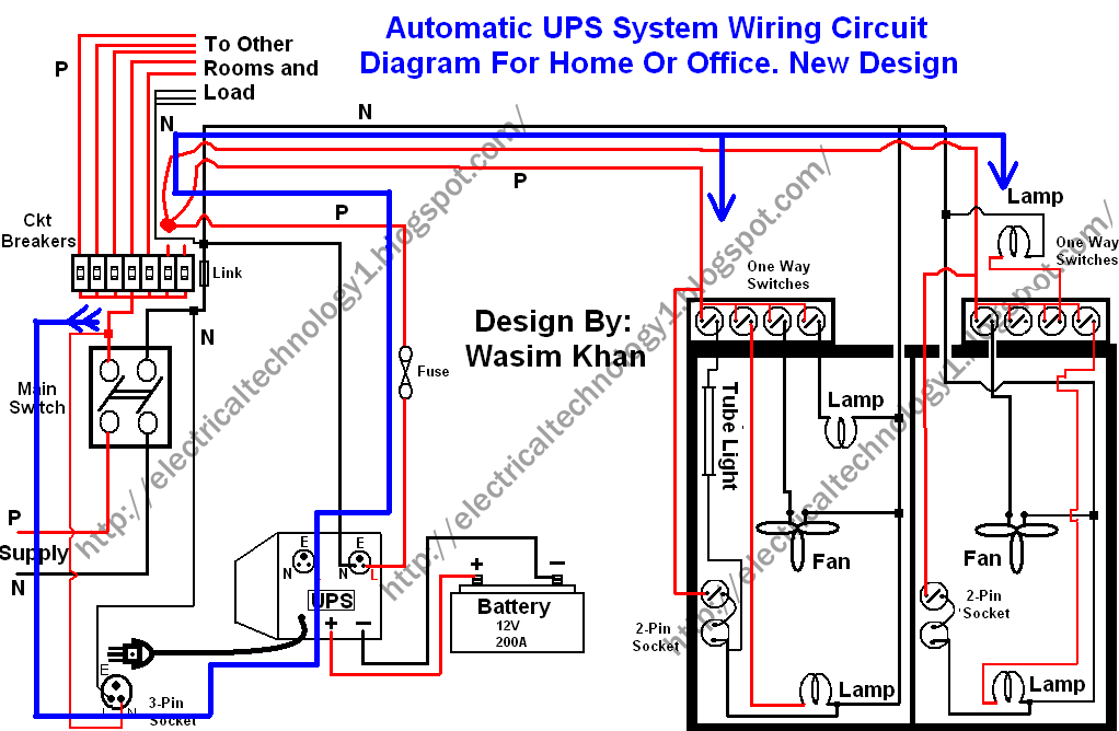 Wiring Circuit Diagram For Inverter, Grid And Generator - Computers