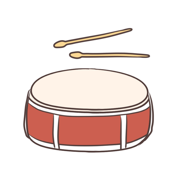 小太鼓のイラスト かわいいフリー素材が無料のイラストレイン
