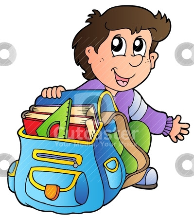 School Bag Cartoon Clip Art Library