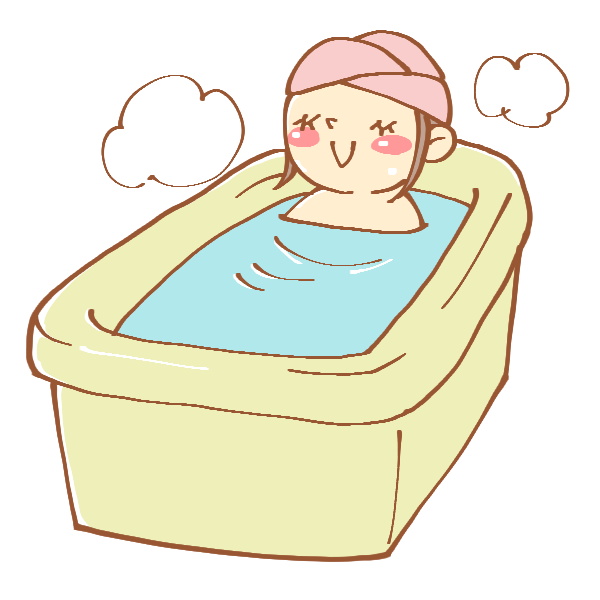 お風呂に入る女性のイラスト かわいいフリー素材が無料のイラストレイン