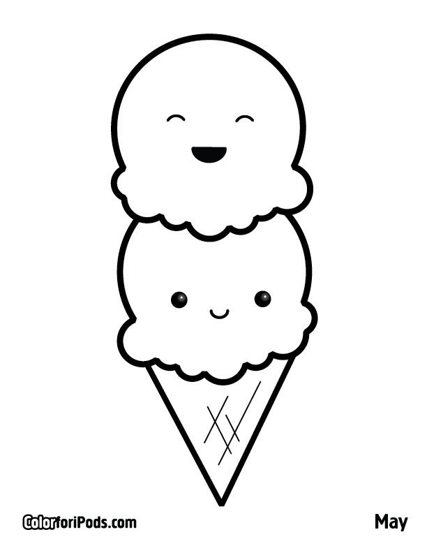 Download Kawaii coloring pages to download and print for free