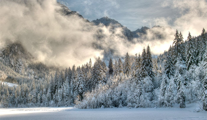 Invierno en los Alpes de Austria