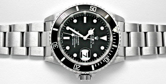 Originalfoto ORIG.ROLEX SUBMARINER MIT DATUM EDELSTAHL NEUZ.! TOPUHR