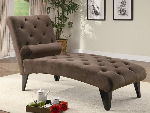 Coaster Palmer Velour Chaise in Chocolate On Sale