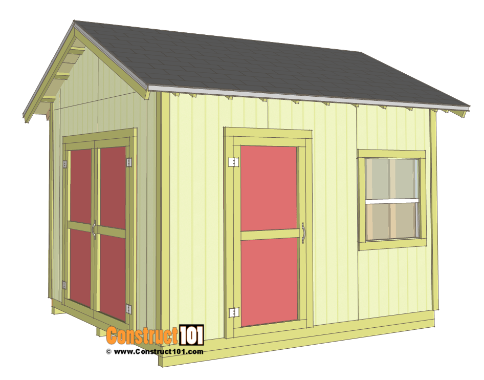 shed plans 10x12 gable shed - step-by-step - construct101