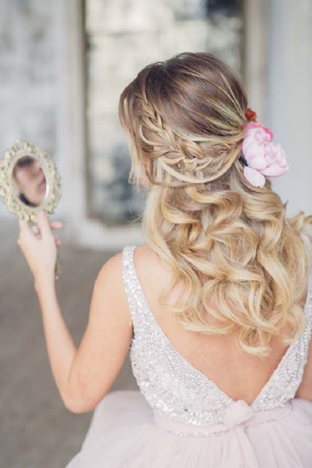 10 of the best half up half down wedding hairstyles with braids