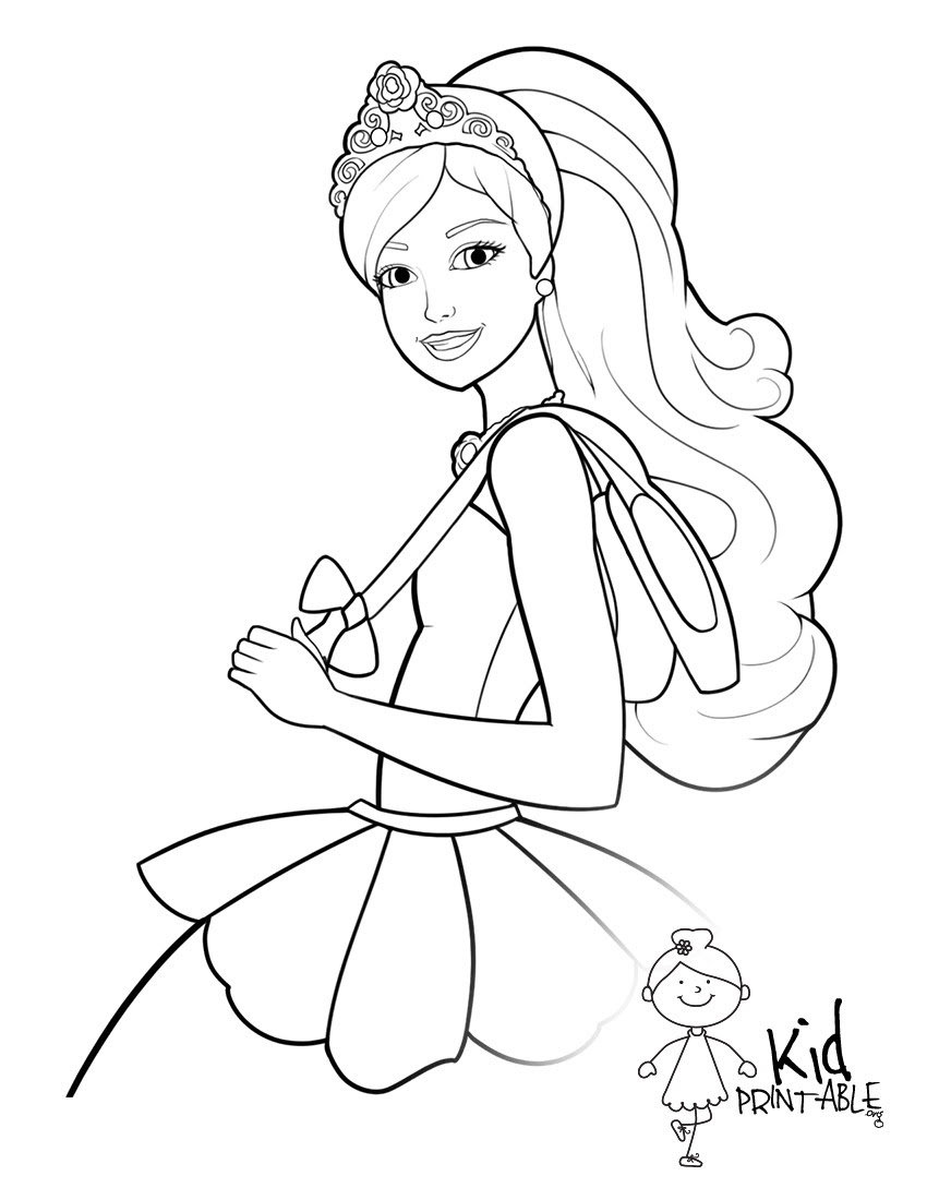 Download 85+ Barbie Coloring Pages for Girls : Barbie Princess ...