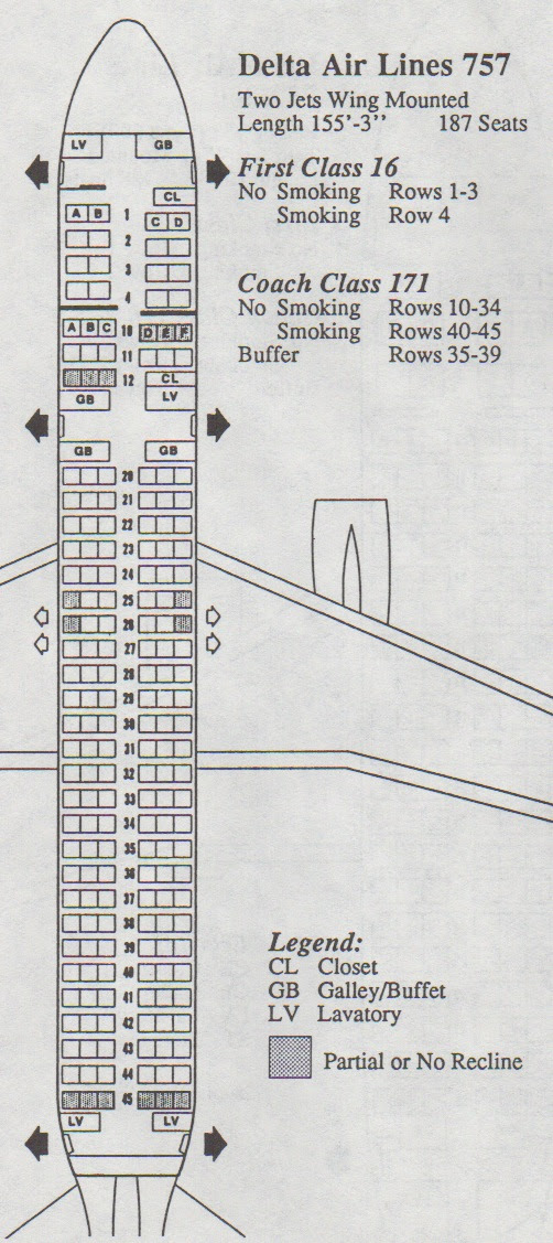 Delta Plane Seat Map
