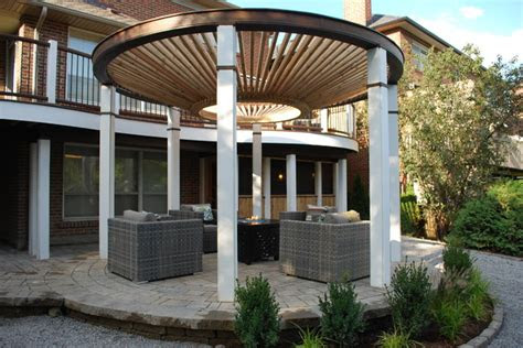 circular pergola deck modern deck toronto