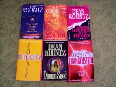 Dean Koontz - Set Of 6 (Dark Rivers Of The Heart - Frankenstein- One Door Away From Heaven - Velocity - The Taking - Demon Seed)By Dean