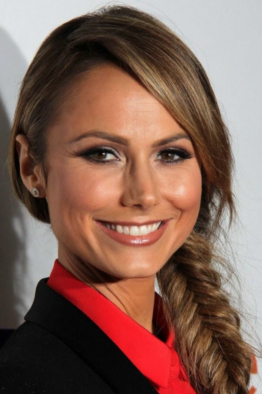 Stacy Keibler  Hair braided into a fishtail or fishbone braid