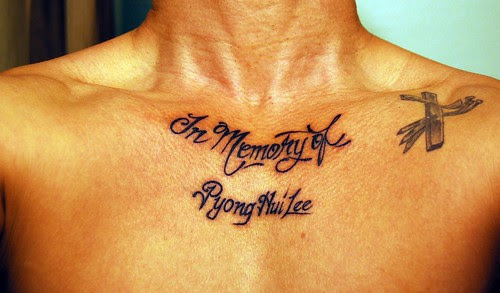 In Loving Memory Word Script Tattoo