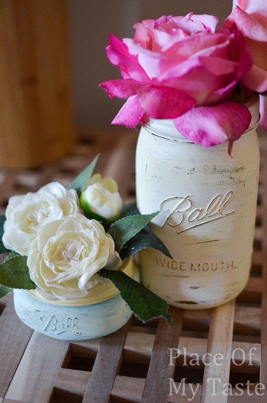 DIY Painted Mason Jars - Place of My Taste