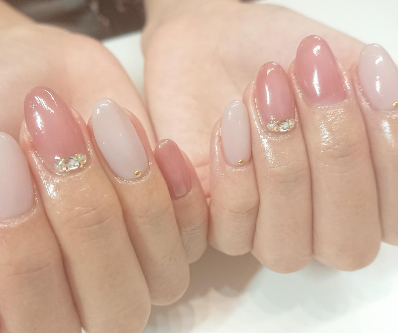 オフィスネイル シンプルネイル ジェル ショートネイル 18 秋ネイル Nail Salon Rosemind