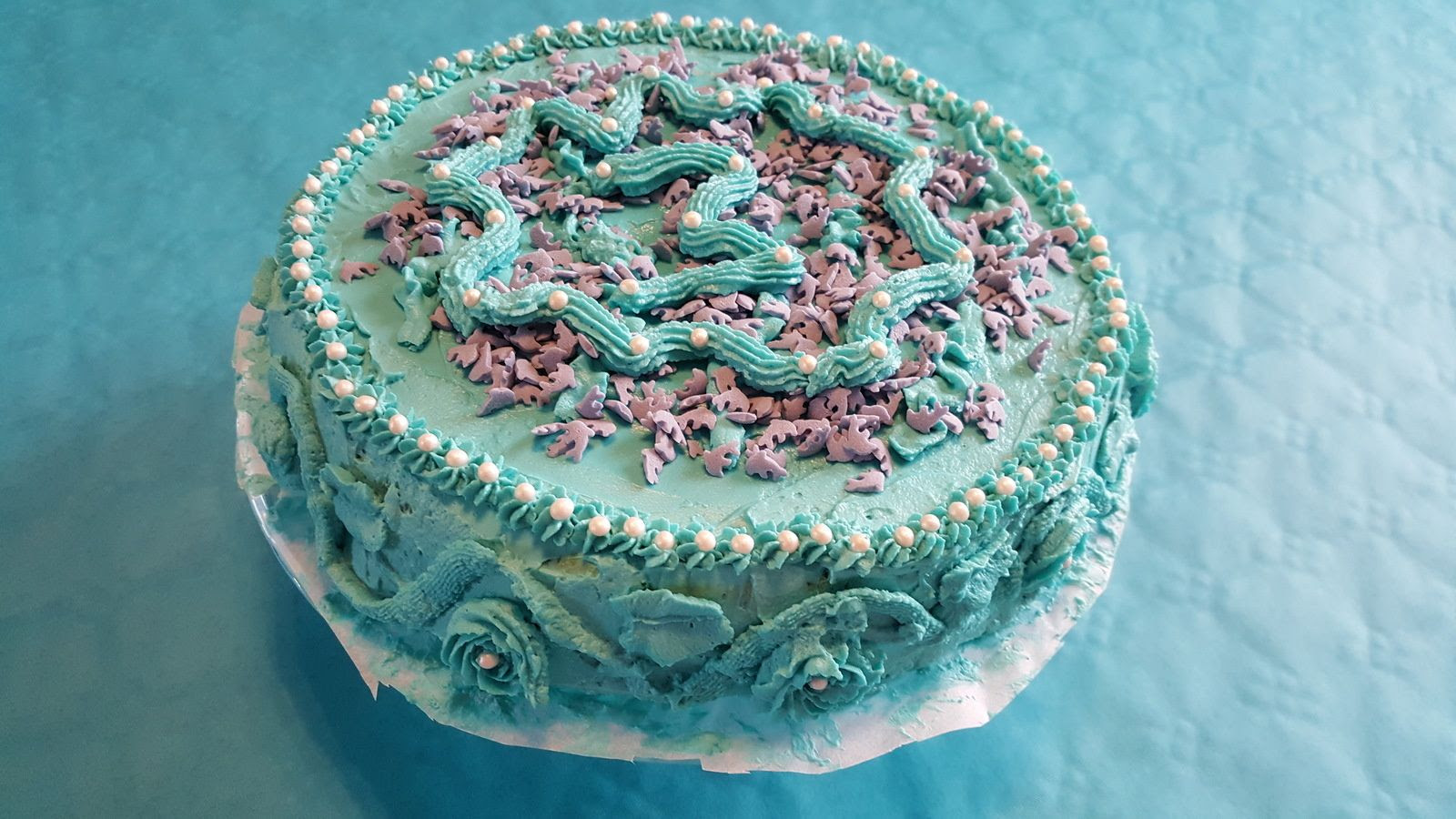 Gateau D Anniversaire Zebre Bleu Et Blanc A La Vanille Chantilly Mascarpone Popote De Petit Bohnium