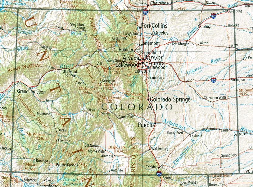 Topo Maps Of Colorado Colorado Reference Map