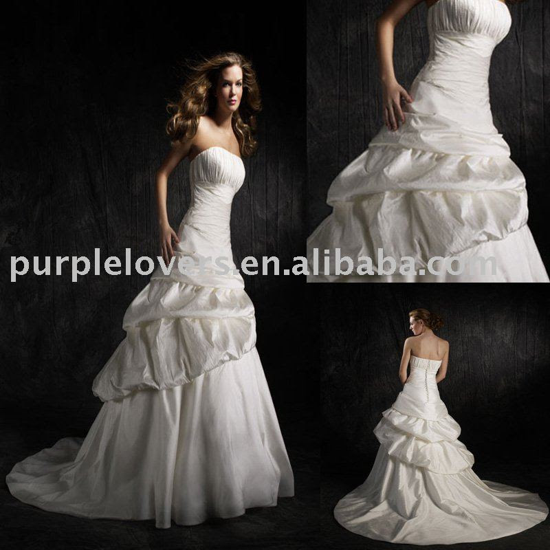 2011 Fantastic strapless fanshaped princess wedding gown
