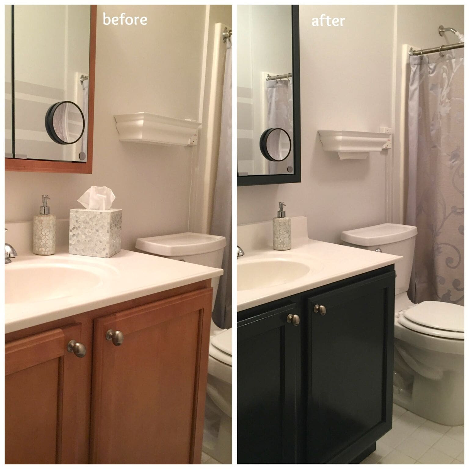 In an afternoon I updated the color of my mom s bathroom In an afternoon I updated the color of my mom s bathroom