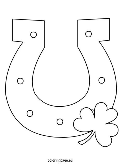 Free coloring sheets to print and download. horseshoe st patricks day pinterest coloring shape and masks