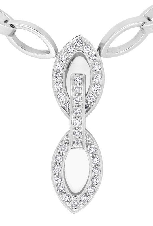 Foto 2, DESIGNER-BRILLANT-KOLLIER WEISSGOLD 18K 47g LUXUS! NEU!, S6868