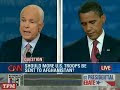 John McCain and Barack Obama at the First Presidential Debate