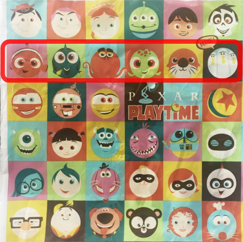 ピクサープレイタイム で買い物袋に描かれたキャラクターの名前まとめ ディズニー裏話 雑学 トリビアが2 000話以上 ディズニーブログ じゃみログ