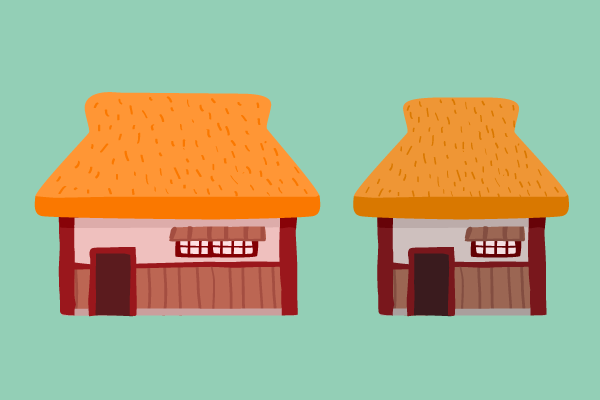 昔話的な家2 街 建物系イラスト専門サイト Town Illust