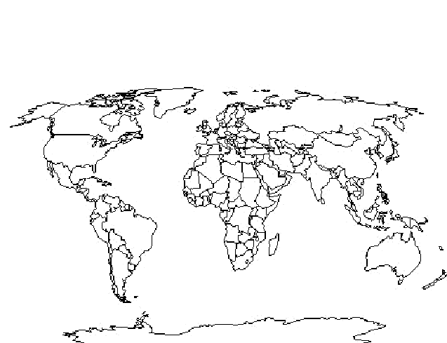 Cartina Geografica Del Mondo Da Colorare